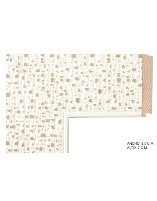 Moldura ancha con relieve color crema