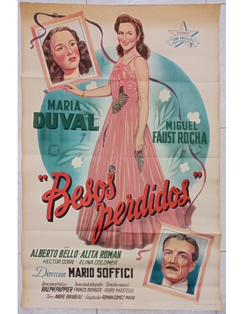 Cartel de cine antiguo. Besos Perdidos- 2  - 1945