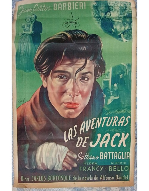 Cartel de cine original. Las aventuras de jack