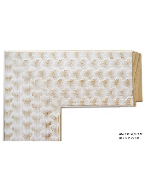 Marco a media  de color crema ancha