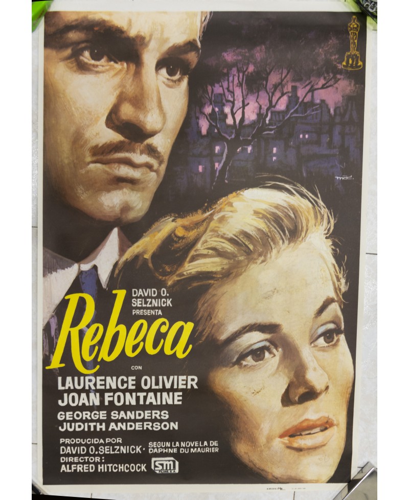 Cartel de cine original de la Película . Rebeca