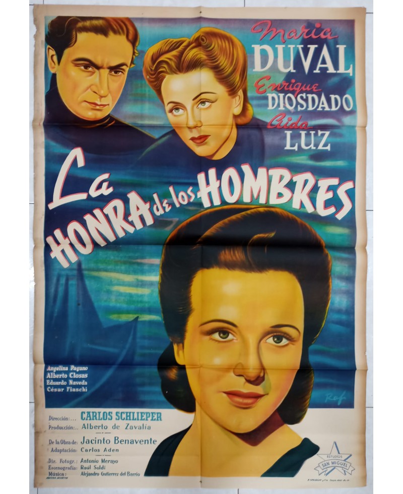 Cartel de cine- La Honra de los Hombres-