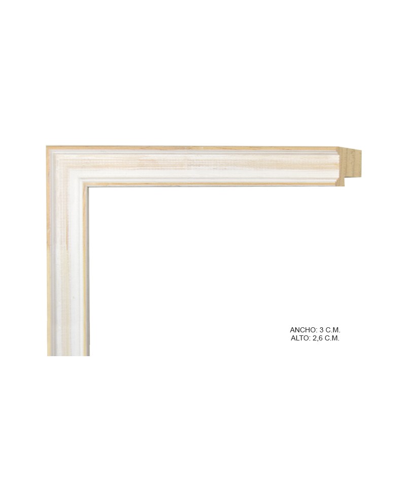 Marco a medida de color crema--