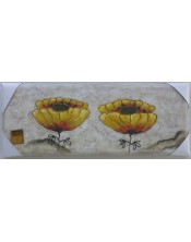 cuadro pintado al oleo,tema flores