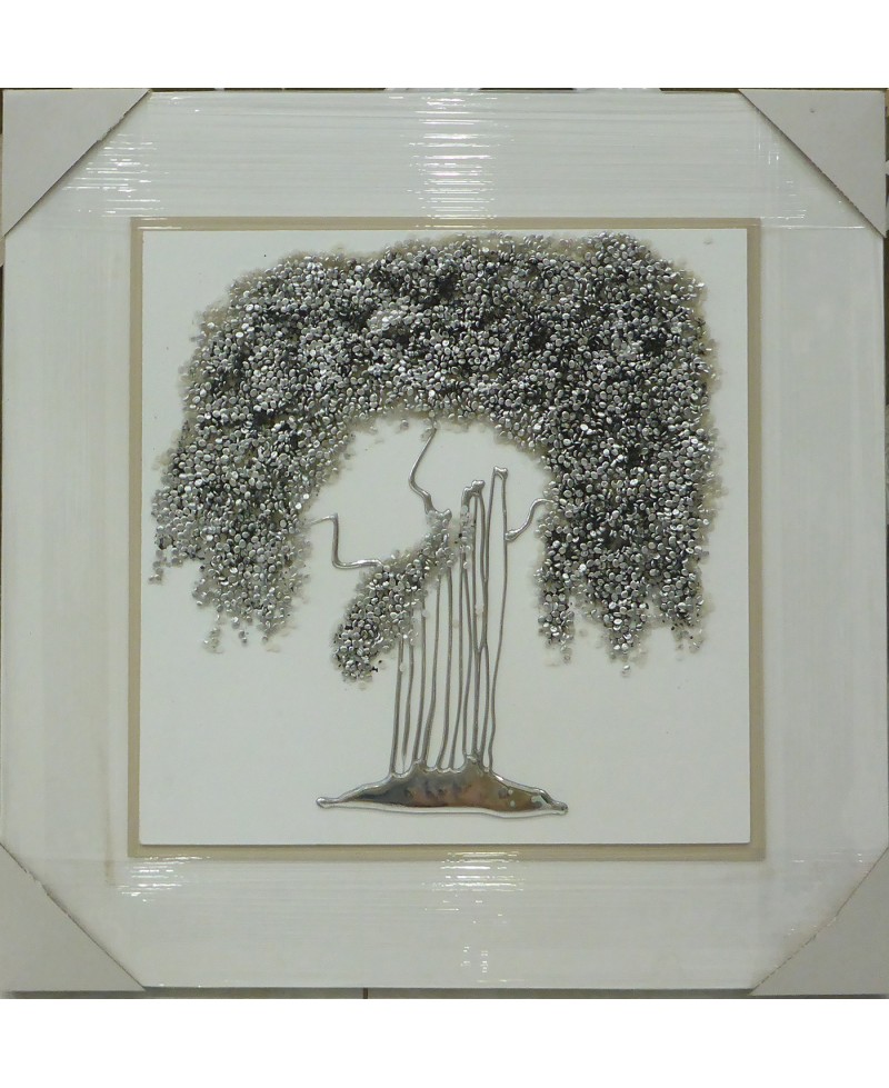 Cuadro arbol en plata