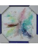 Cuadro abstracto azul medio