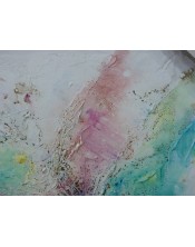 Cuadro abstracto azul medio