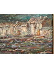 Cuadro paisaje en verde