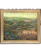 Cuadro paisaje en verde