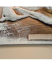 cuadro abstracto ocre claro