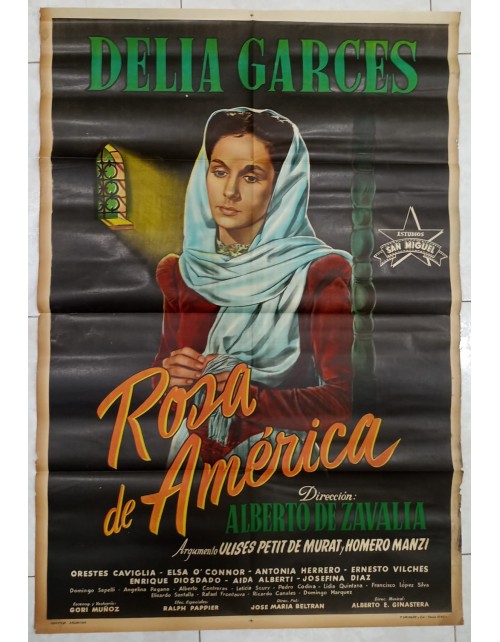 Cartel Original de Cine "Rosa de América" (1946) - Época Dorada Argentina