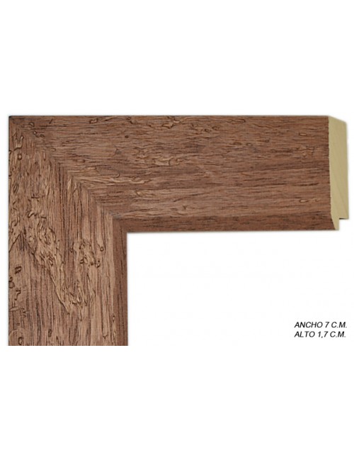 Marco a medida color nogal,