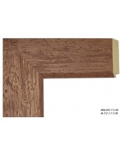 Marco a medida color nogal,