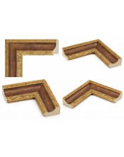 Moldura dorada y granate grabada