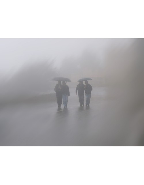 Paseo Brumoso: Escena de Niebla Urbana