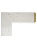Marco a Medida | Moldura Madera Blanca Rústica (7 cm)