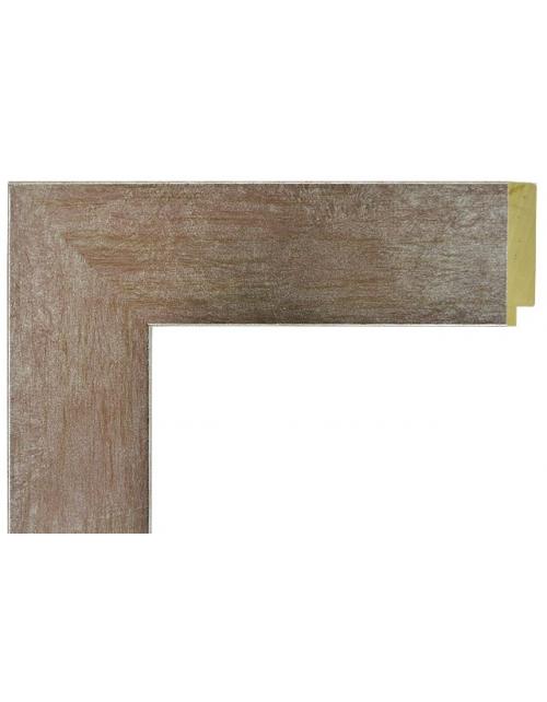 Marco a Medida | Moldura de Madera acabada en Plata Arena y Oro texturizado (6,9 cm)