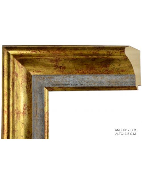 Marco a medida de color dorada y granate