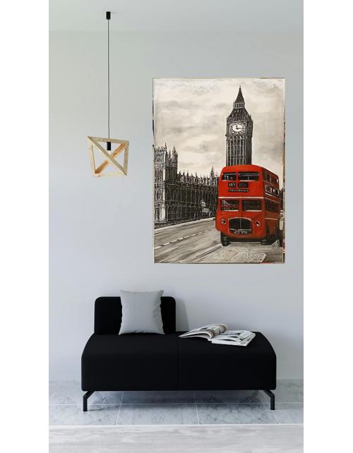 Cuadro Pintado a Mano | Pintura Figurativa Londres en Acrílico