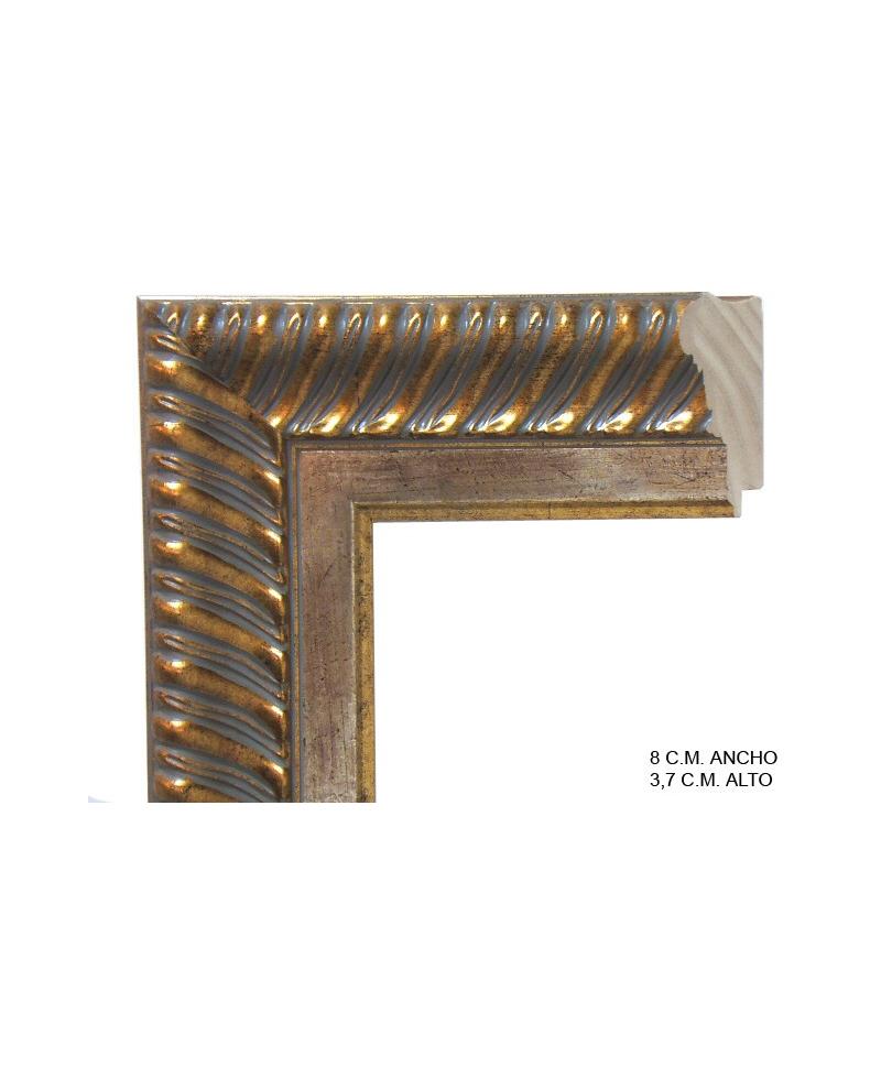 Marco dorado rallado