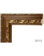 Marco a medida color nogal con relieves