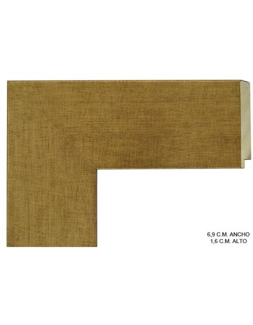 Marco a medida dorado liso