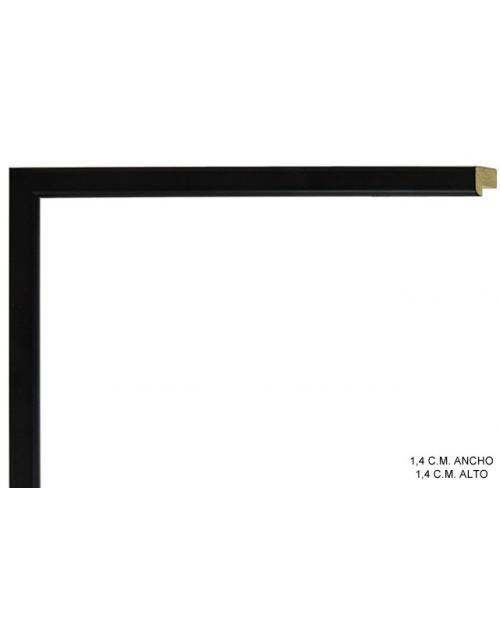 Marco a medida liso negro estrecho