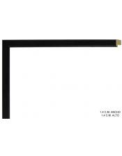 Marco a medida liso negro estrecho