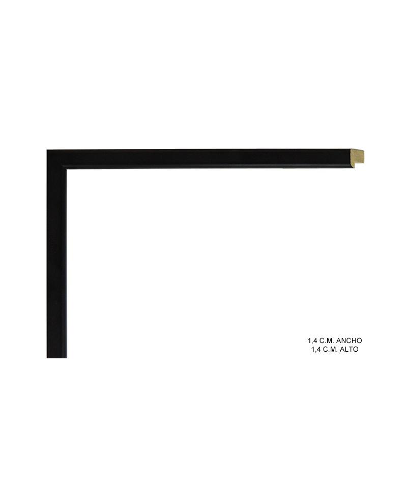 Marco a medida liso negro estrecho