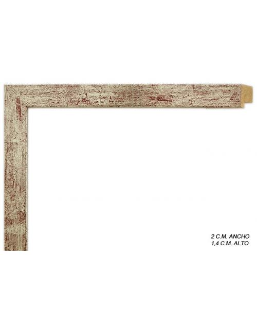 Marco a medida plata con tonos rojizos