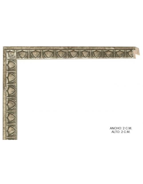 Marco plateado con tonos dorados