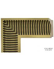 Marco a medida dorado a rayas