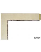 Maria Luisa crema con borde plata