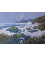 Cuadro pintado al oleo de temas marinas