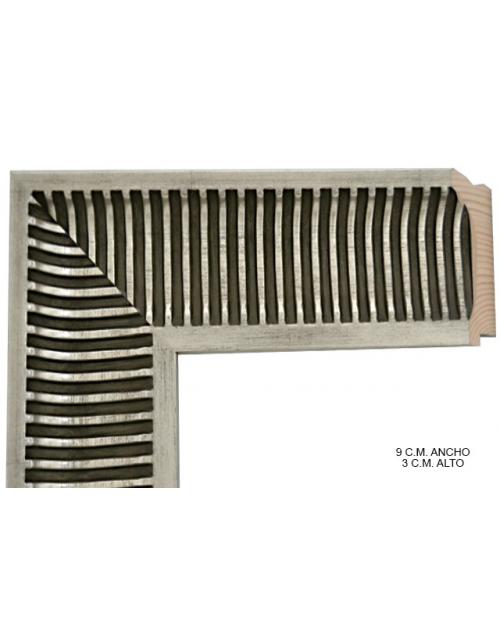 Marco a medida color plata a rayas