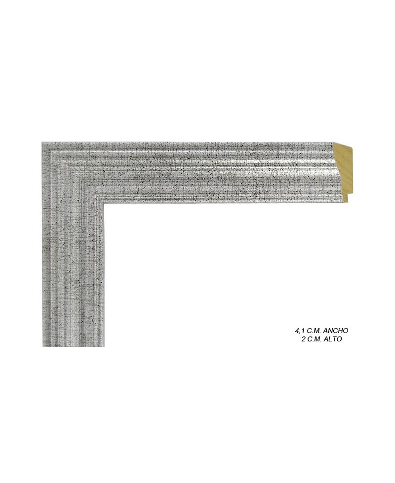 Marco a medida color plata escalonada