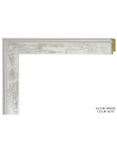 Marco a medida blanca y plata