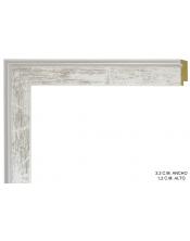 Marco a medida blanca y plata