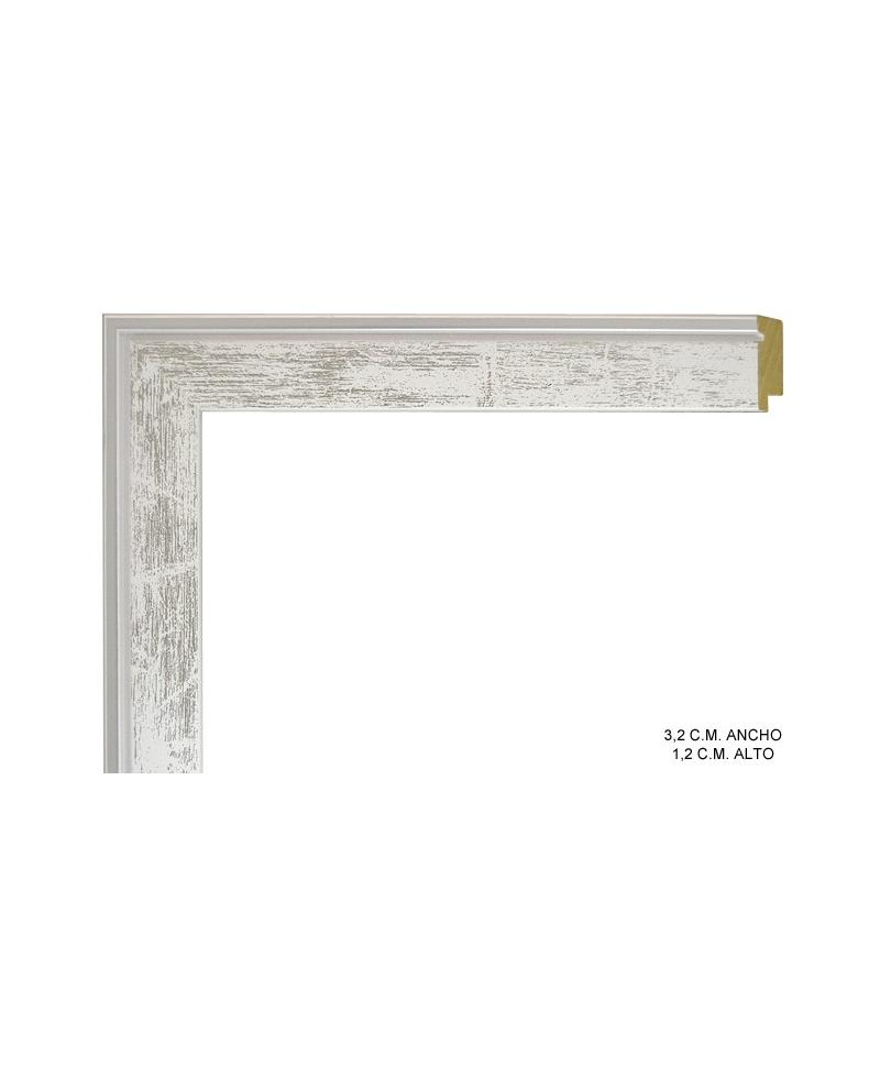 Marco a medida blanca y plata