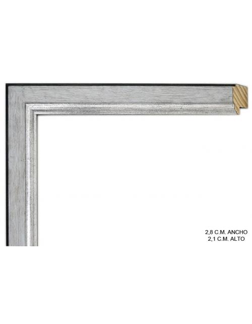 Marco a medida plata estrecha