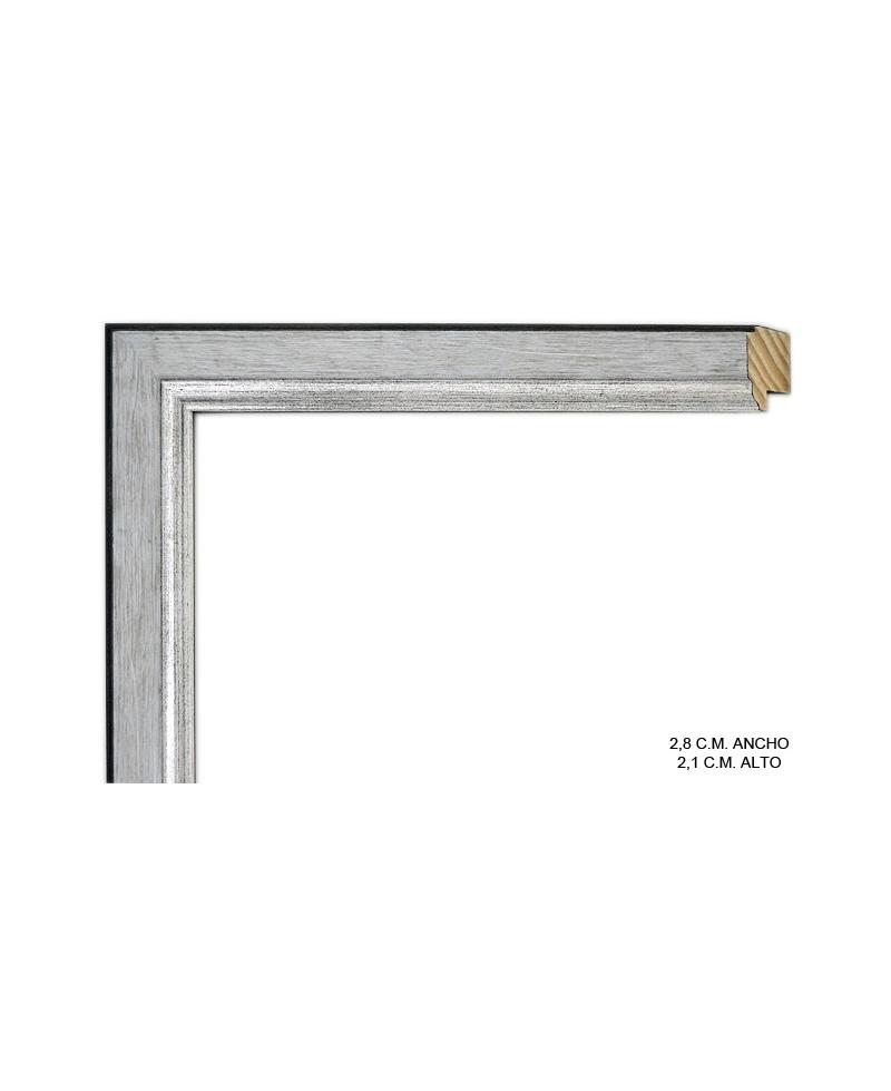 Marco a medida plata estrecha