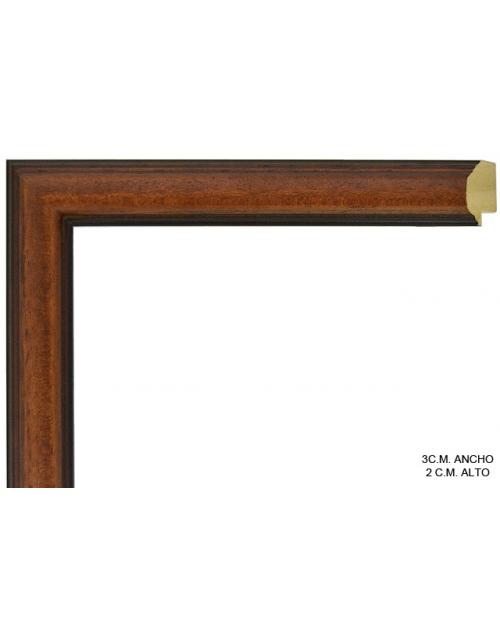 Marco a medida color nogal redondeado