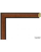 Marco a medida color nogal redondeado