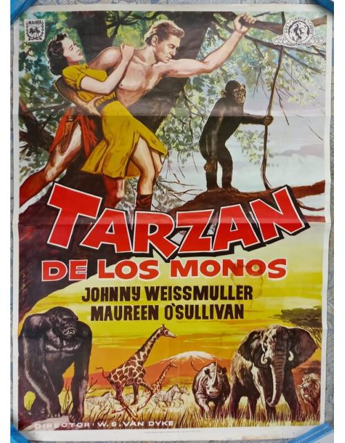 Cartel Original de Cine "Tarzán de los Monos" (Edición 1968) - Clásico MGM