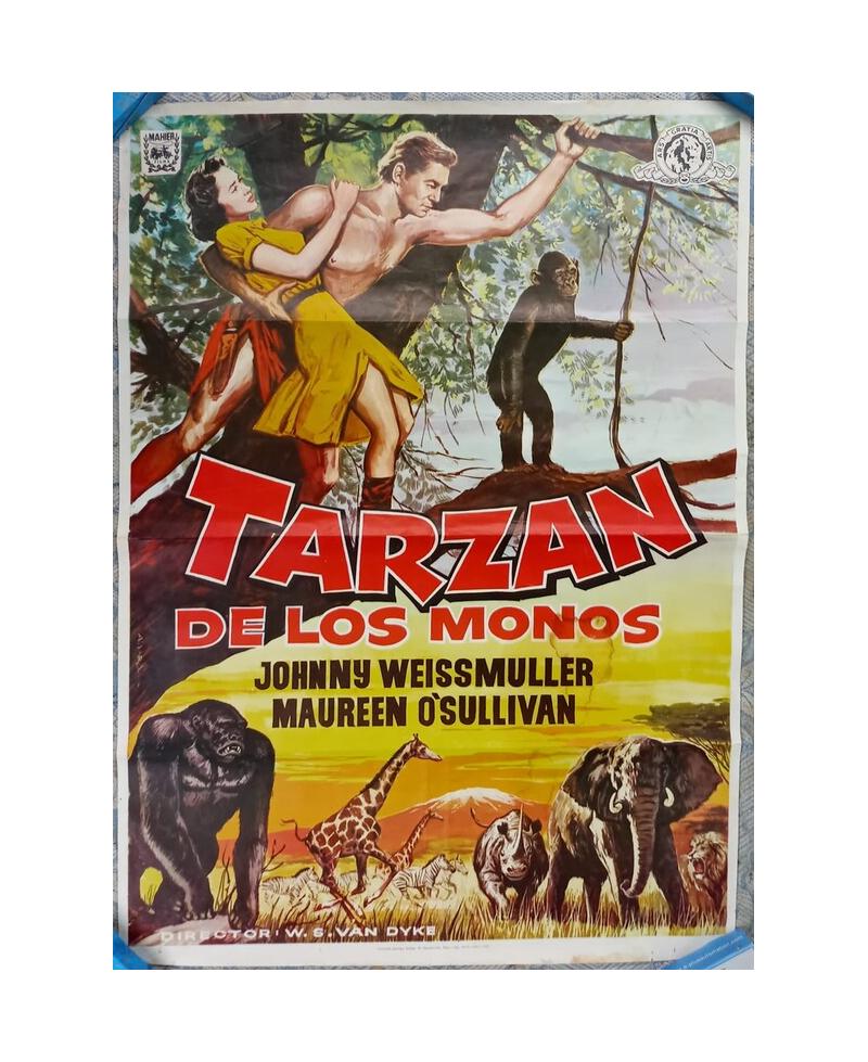 Cartel de cine - Tarzán de los Monos-