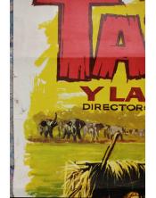 Cartel de cine- Tarzán y la Cazadora