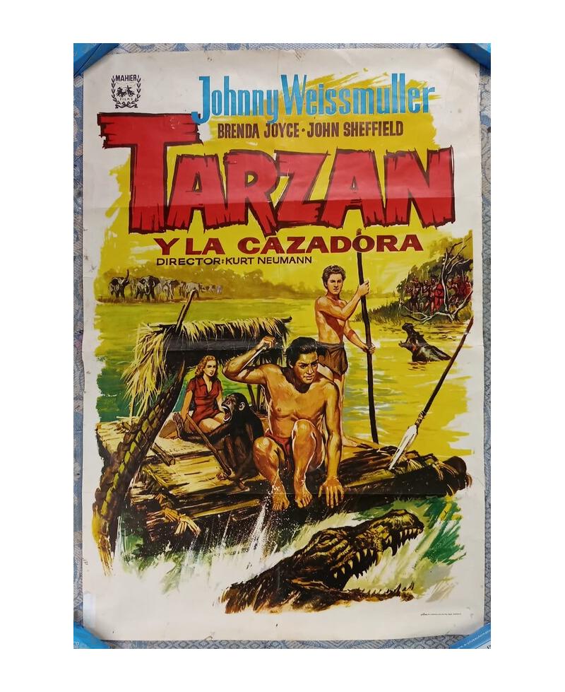 Cartel de cine- Tarzán y la Cazadora