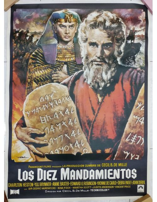 Cartel Original de Cine "Los Diez Mandamientos" - Ilustración del Maestro MAC