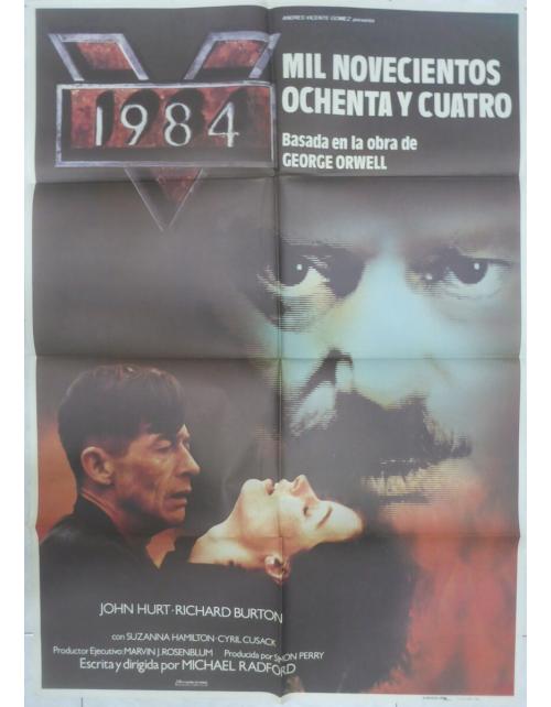 Cartel Original de Cine "1984" (Estreno Original 1984) - Obra de George Orwell