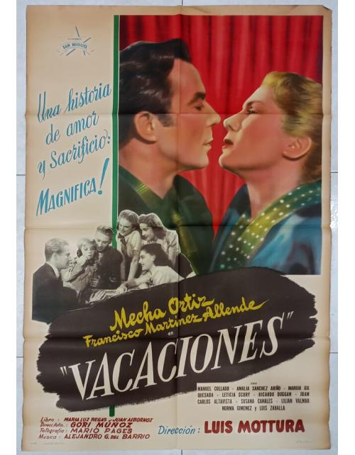Cartel de Cine Original "Vacaciones" (1947) - Mecha Ortiz